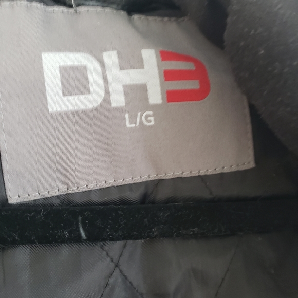 Mens DH3 hooded leather jacket. Size large - Picture 5 of 11